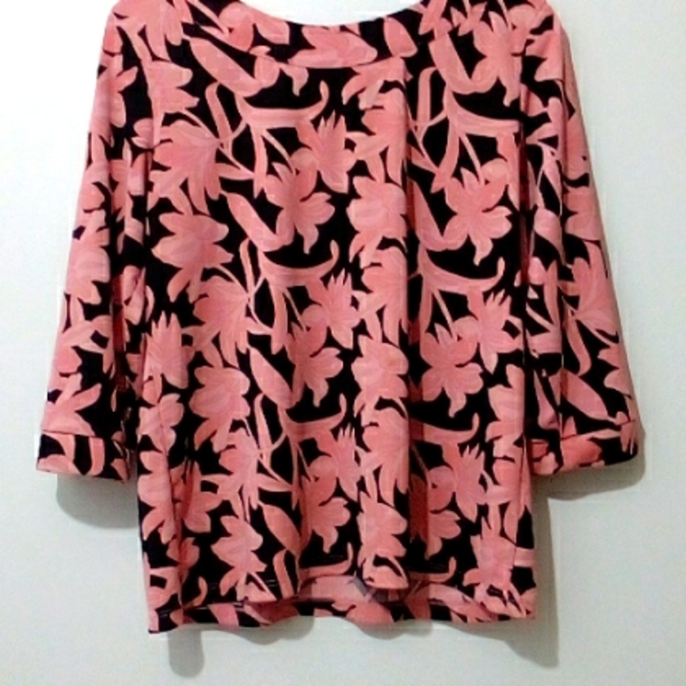 Penmans vintage black and pink floral blouse